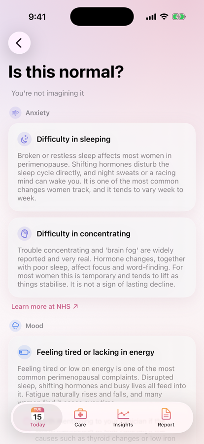 Is this normal? — reassurance in Anthe