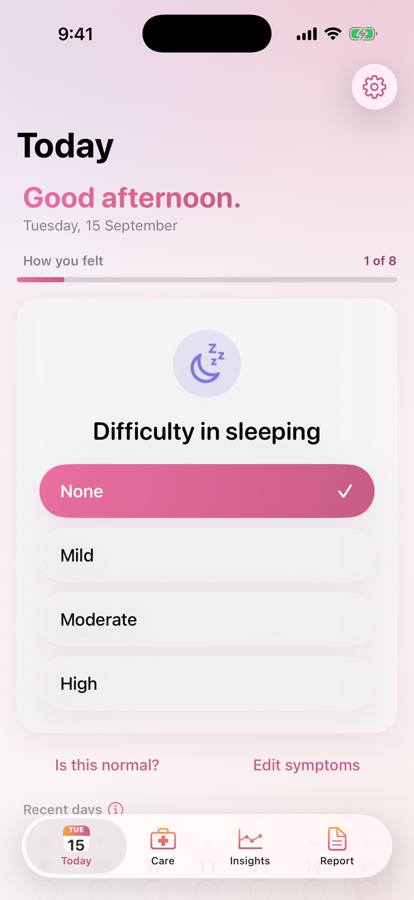 A gentle daily check-in — how did you feel?